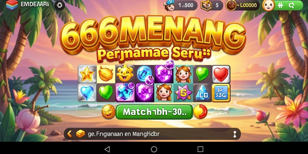 Tampilan gameplay Match-3 yang menarik dan menantang di 666MENANG.