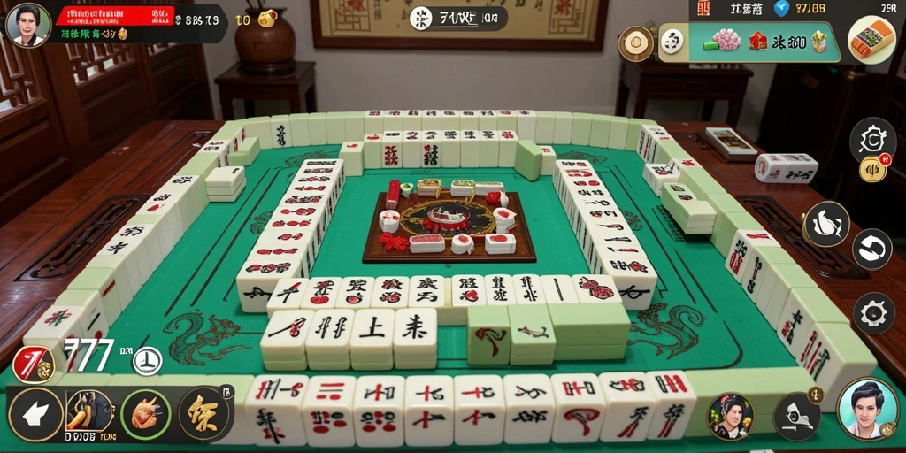 Screenshot gameplay 777IDR dengan desain Mahjong yang menarik.