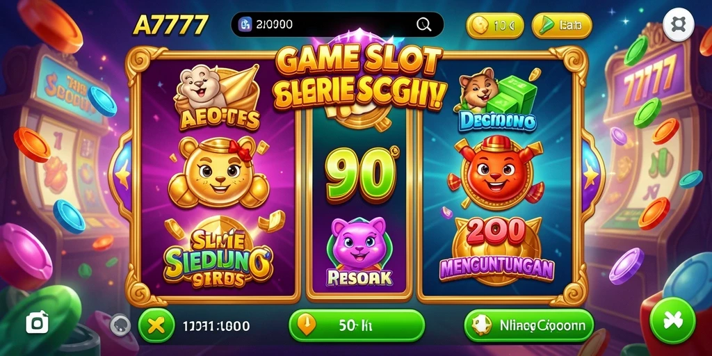 Tampilan menarik gameplay A7777 yang mengasyikkan.