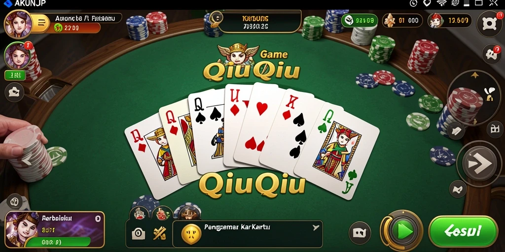 Tampilan gameplay yang menarik dari AKUNJP QiuQiu.