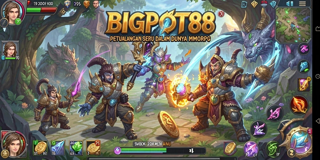 Tangkapan layar gameplay seru di dunia MMORPG BIGPOT88.