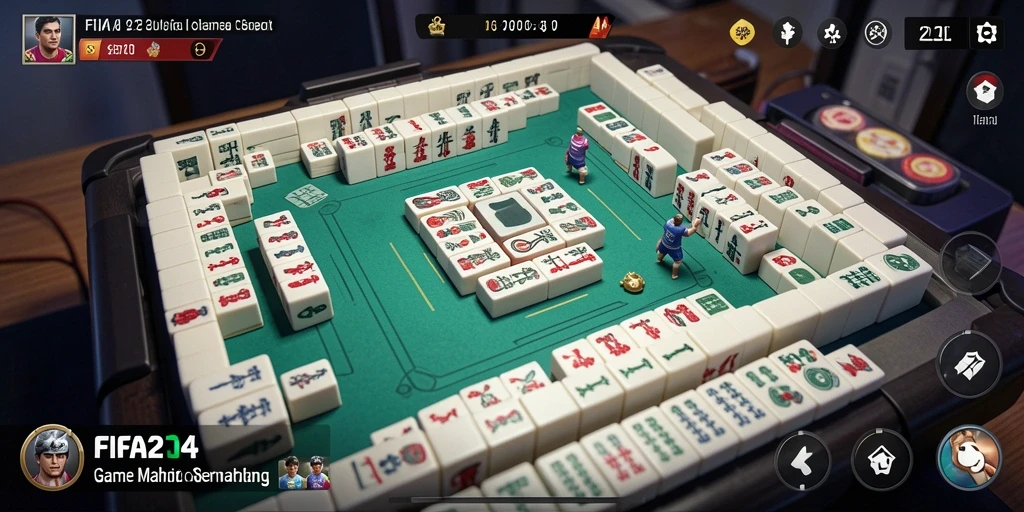 Tangkapan layar gameplay FIFA234 menampilkan keseruan mencocokkan ubin Mahjong.