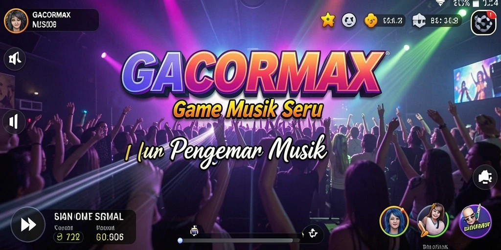 Tampilan gameplay seru dalam GACORMAX dengan musik menarik.