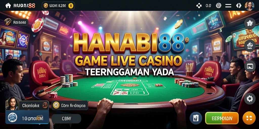 Tampilan gameplay langsung dari HANABI88 dengan dealer profesional.