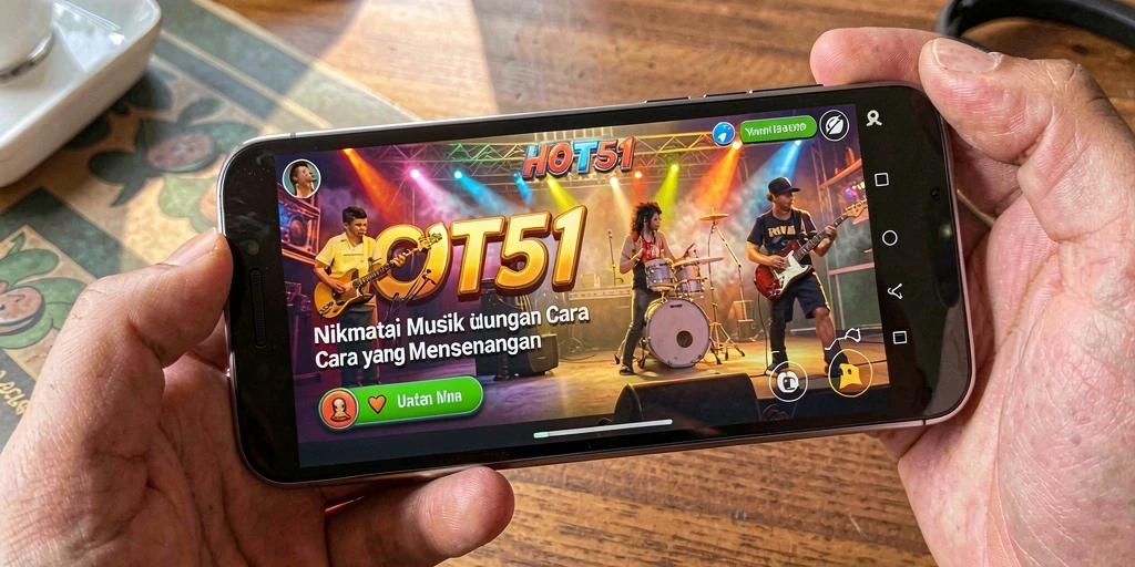 Gameplay HOT51 yang interaktif dengan berbagai musik.
