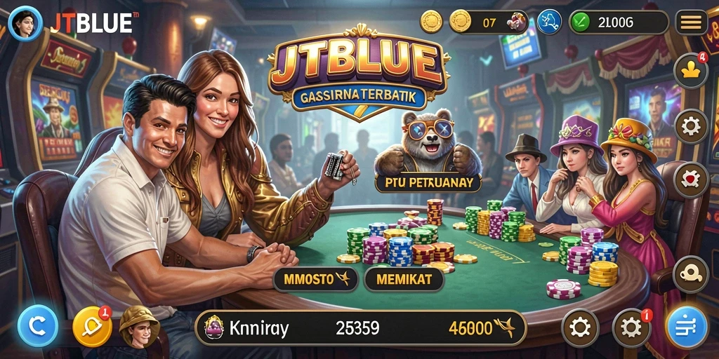 Tampilan gameplay JTBLUE yang intens dan mendebarkan.