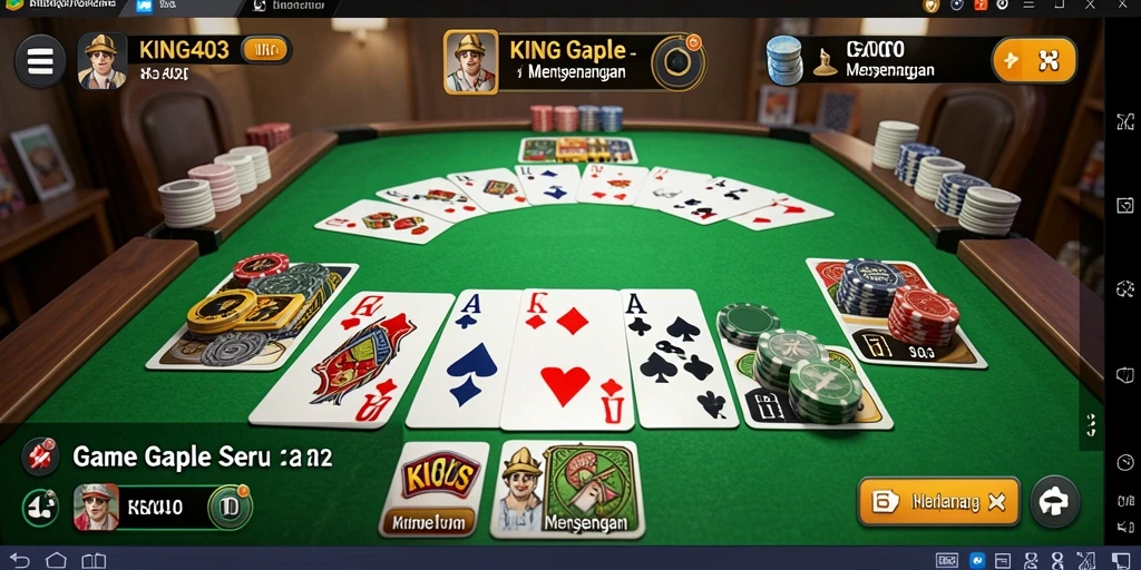 Tampilan seru gameplay Gaple di KING403.