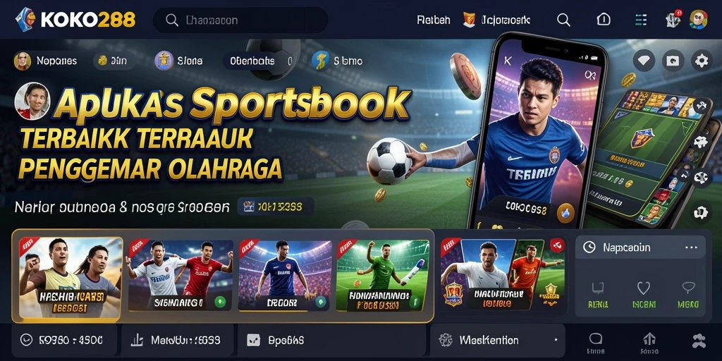 Tampilan utama KOKO288 dengan fitur taruhan olahraga yang lengkap.