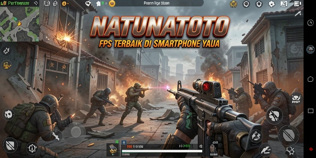 Gameplay seru di NATUNATOTO dengan aksi tembak-menembak yang mendebarkan.