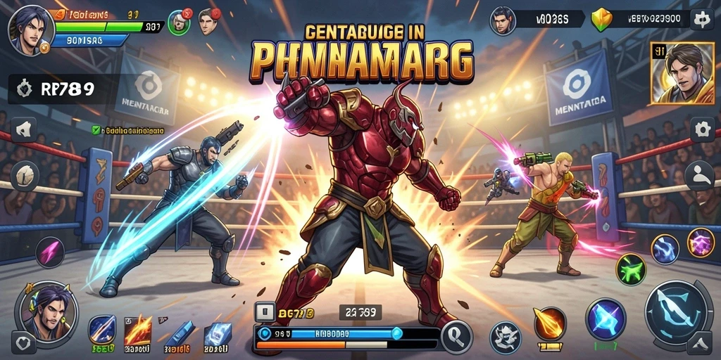 Screenshot menunjukkan aksi pertarungan mendebarkan di RR789.