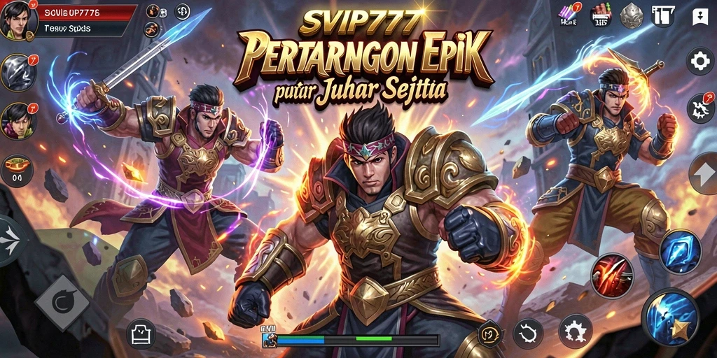 Tangkapan layar gameplay SVIP777 menunjukkan aksi pertarungan yang intens dan mendebarkan.
