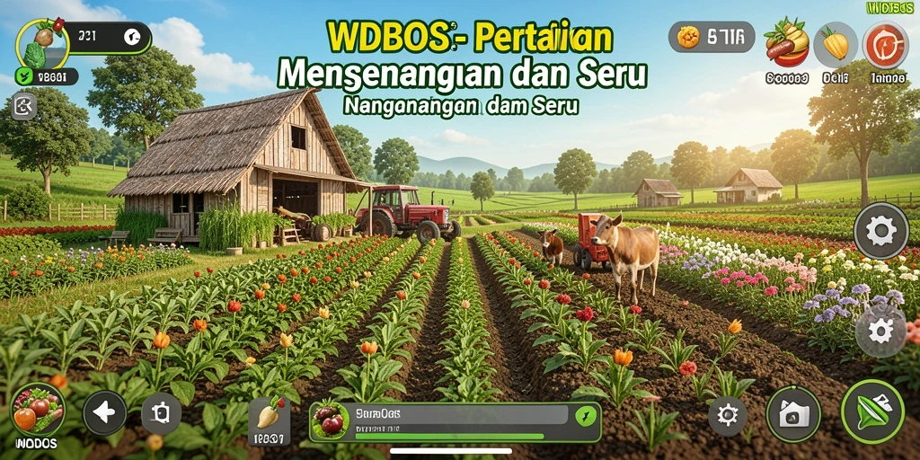 Tampilan gameplay WDBOS yang menarik saat bertani.